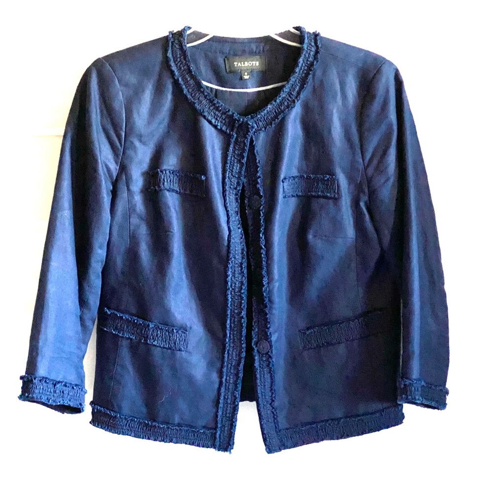 Talbots linen cotton blazer